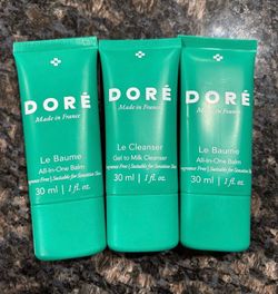 NEW DORE MADE IN FRANCE LE CLEANSER GEL TO MILK CLEANSER AND LE BAUME ALL IN ONE BALM $5 each or all for $10!!