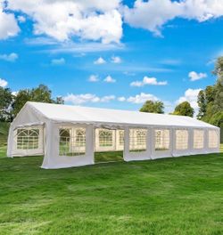 EROMMY 20x50ft Party Tent, Outdoor Wedding Tent, Heavy Duty Large Canopy Carport with Removable Sidewalls, 2 Roll-up Doors, 5 Storage Bags, Gazebo She