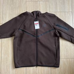 Men's Nike Tech Fleece Windrunner Full-Zip Hoodie Baroque Brown Size Medium & Large