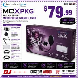 Technical Pro Studio / Podcast / Vocal Mic Suspension Arm Pop Filter Carrying Case & Cables MCXPKG 🚨 No Credit Needed 🚨