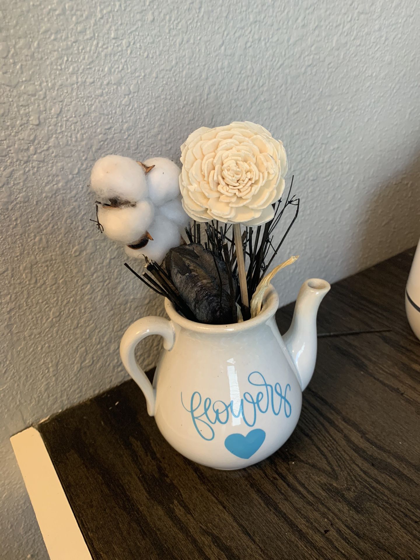 Cute Little Tea Pot With Flowers -Farmhouse Cute