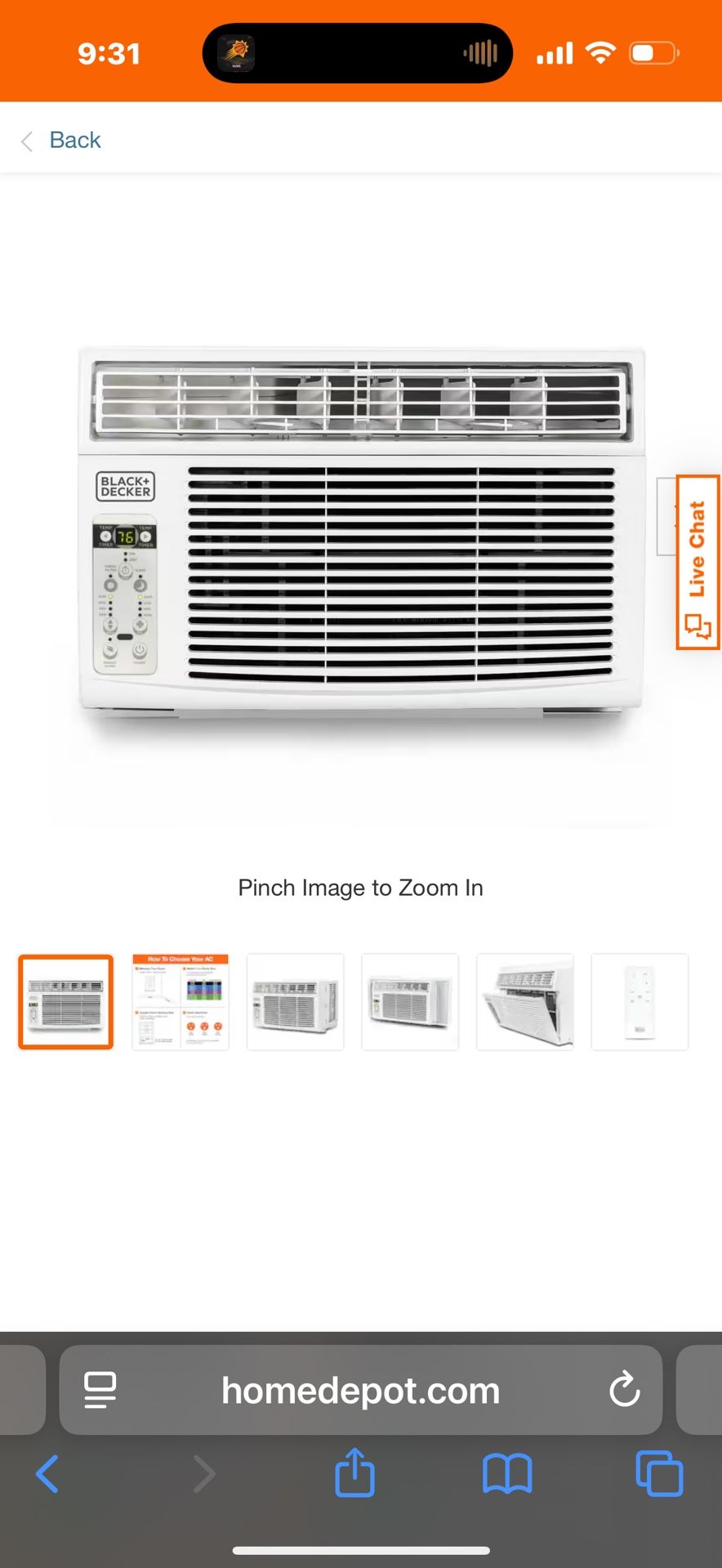 Black and decker 14,300 BTU window AC