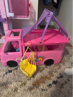 Large Barbie adventure bus player
