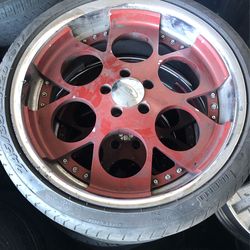Set Of 4 “20”(5-1/4) 2piece Wheels