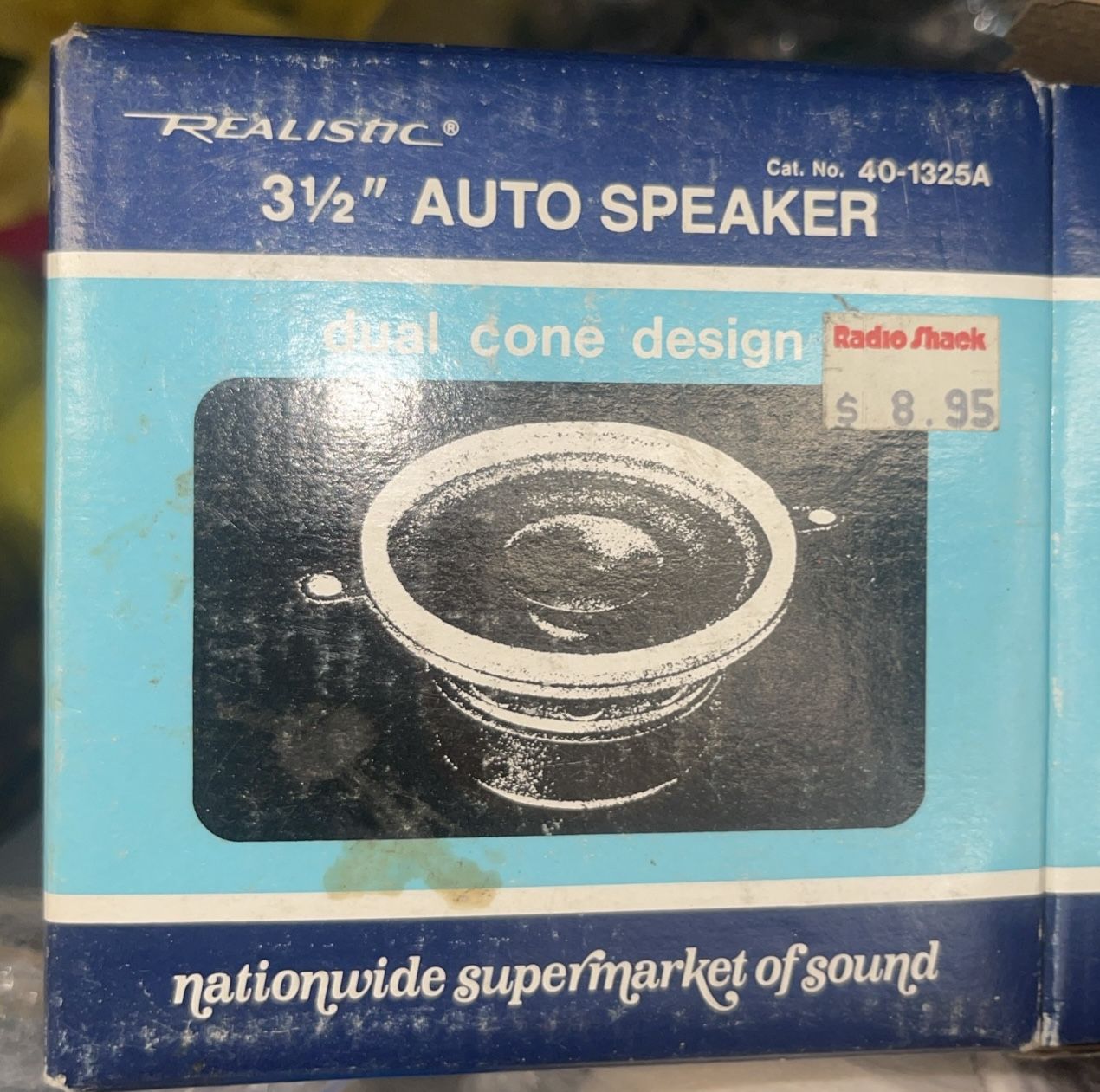 RADIO SHACK 3 1/2" Auto Speakers~Dual Cone Design~40-1325A~NOS!!