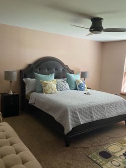 King Sized Bed,  Mattress, Dresser and Nightstands