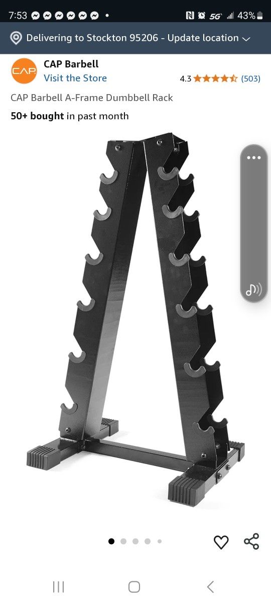 vertical dumbell Rack