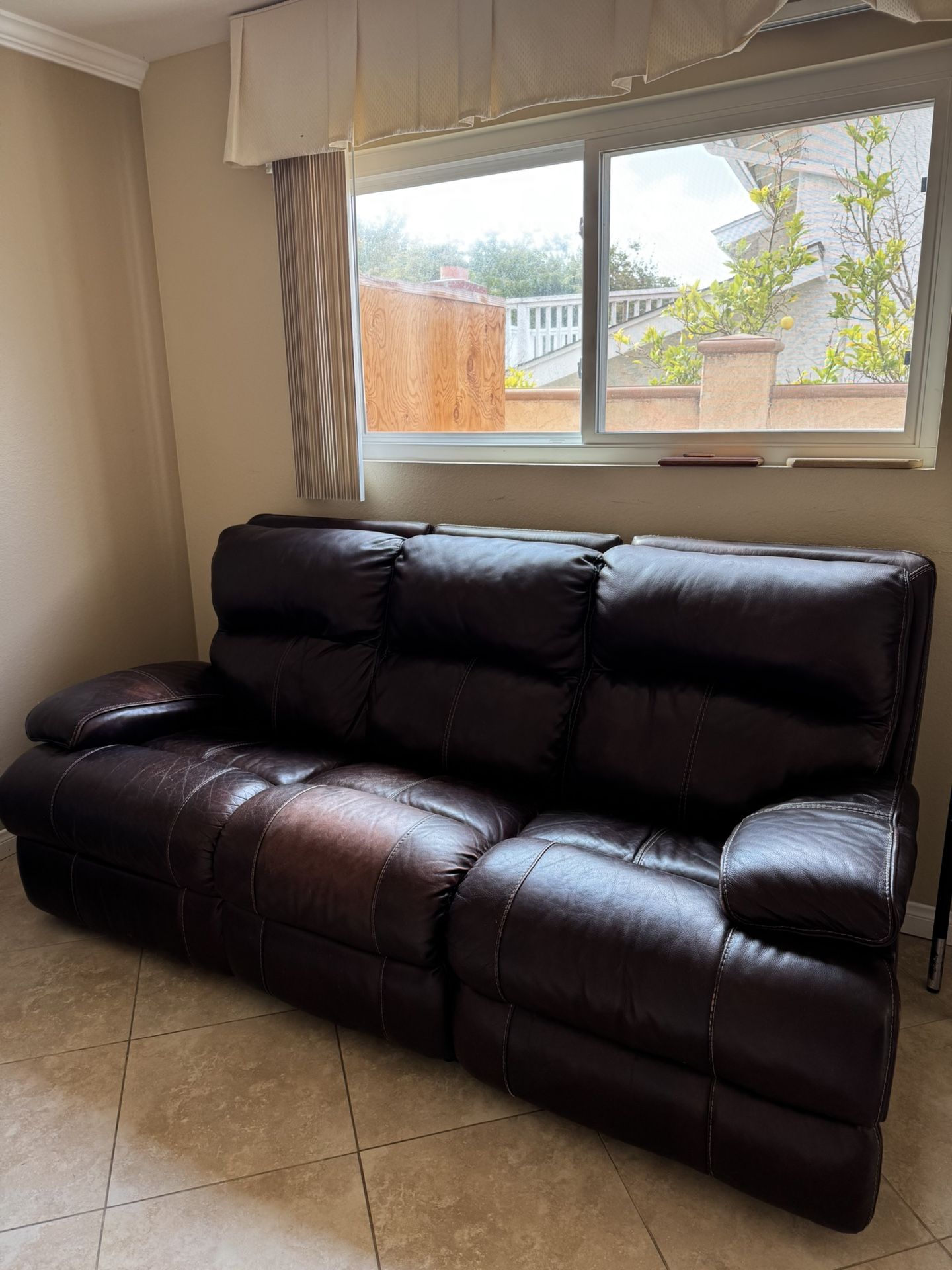 Brown Leather Couch