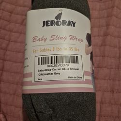 Brand New!  Jeroray Grey Baby Sling Wrap For Babies 8 Lbs To 35 Lbs