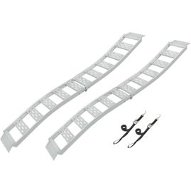 CargoSmart 12 in. W x 90 in. L 1500 lb. Capacity Aluminum Fixed S-Curve Truck Loading Ramp with Treads (Includes 2 Ramps) @279