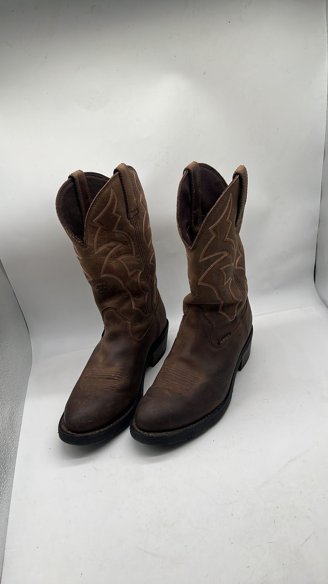 Ariat Ironside Waterproof Work Boot Men's 10 D Brown Leather Pull On 10006299.