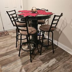 5 Piece Table Set , High Chairs