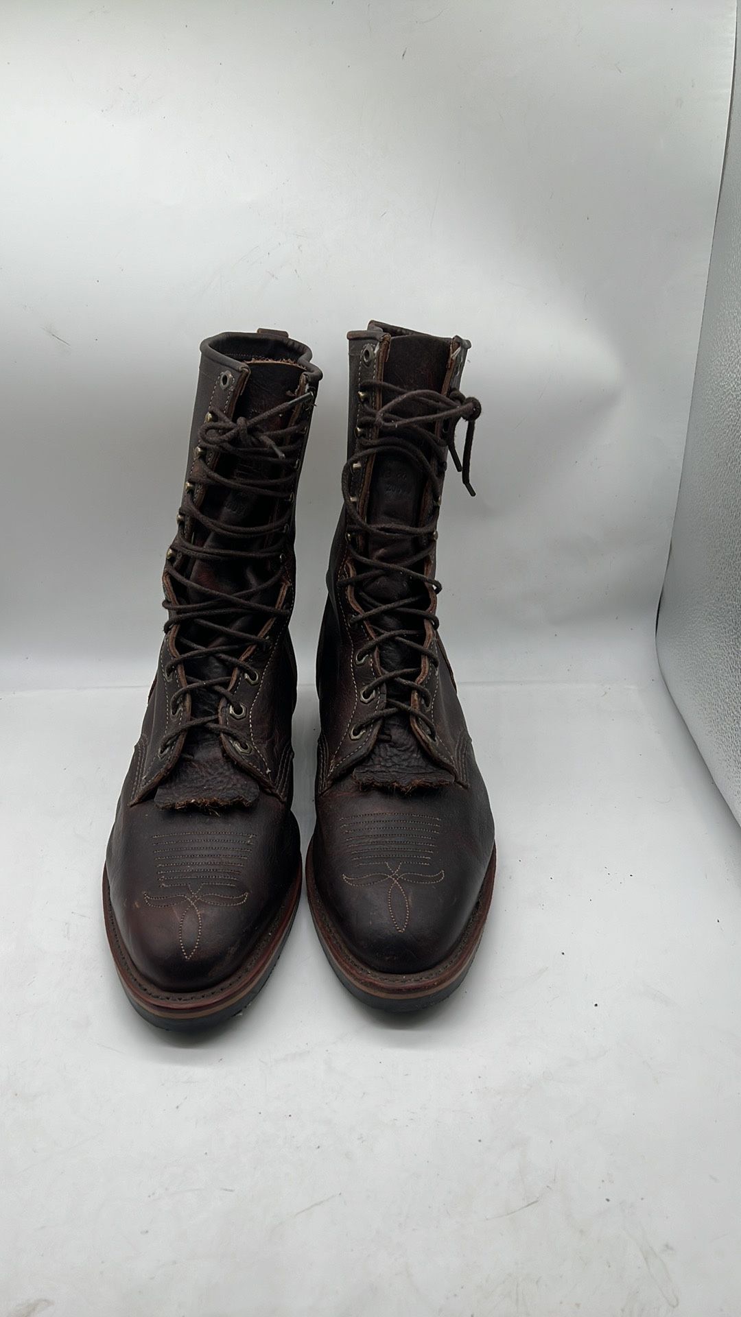 Vintage Chippewa 20040 Men Brown Leather Boots Mens 13 EE