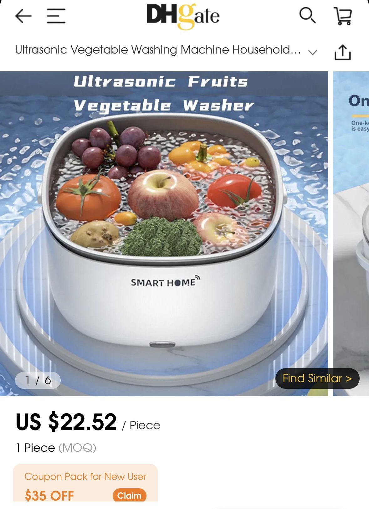 Electric Ultrasonic Vegetable Washer