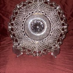 Vintage Clear Serving Plate 