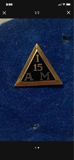 AMERICAN MACHINIST 15 YEAR SERVICE TRADE UNION PIN GOLD FILLED TIE TACK
