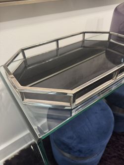 Silver And Black Tray 