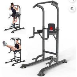 Power Tower Dip Station Workout equipment Pull up Bar for Home Gym Adjustable Height Strength Training Fitness Excercise Equipment