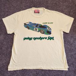 Lost Daze Men's White Vintage Going Nowhere Fast T-Shirt Size Small