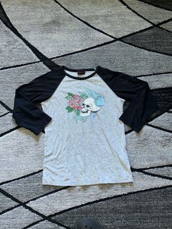 2000 ed hardy black and white long sleeve