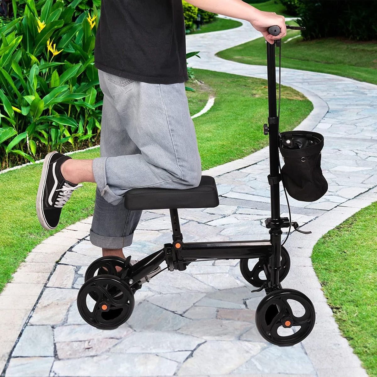 New Adjustable Steerable Knee Scooter, Shock Absorber with Foot Ankle Injuries