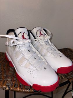Jordan 6 Rings Size 7Y (GS) White / Red