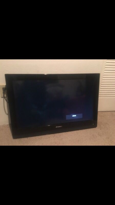 ‼️32 inch Flat With Wall Mounted Glass Shelf && Stand‼️