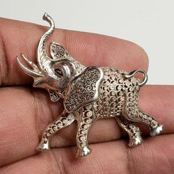 Sterling Silver German Elephant Brooch