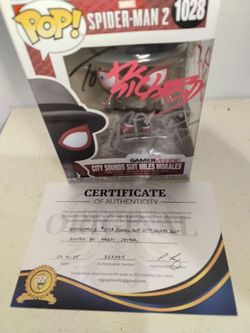 Miles Morales City Sounds suit Funko Pop signed by Nadji Jeter
