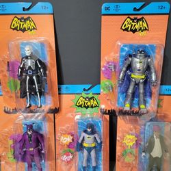 MCFARLANE BATMAN DC 66 & CLASSIC TV SERIES ACTION FIGURES
Lot of 5