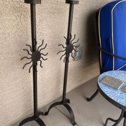 Candle Holder.   Candle Sticks  Iron   Sunshine