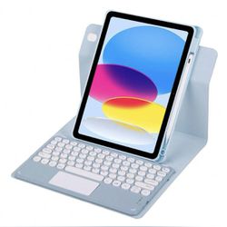 Blue 360° Rotating Wireless Detachable Touch Keyboard Cover For Ipad 10.5 