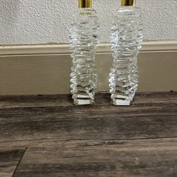 2 piece acrylic candle holders