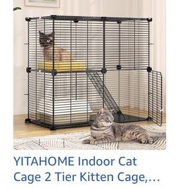 Indoor Cat Cage 2 Tier 