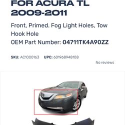 2009-2011 ACURA TL Bumper Cover