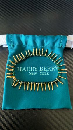 Harry Berry New York Green Crystal Gold Bracelet