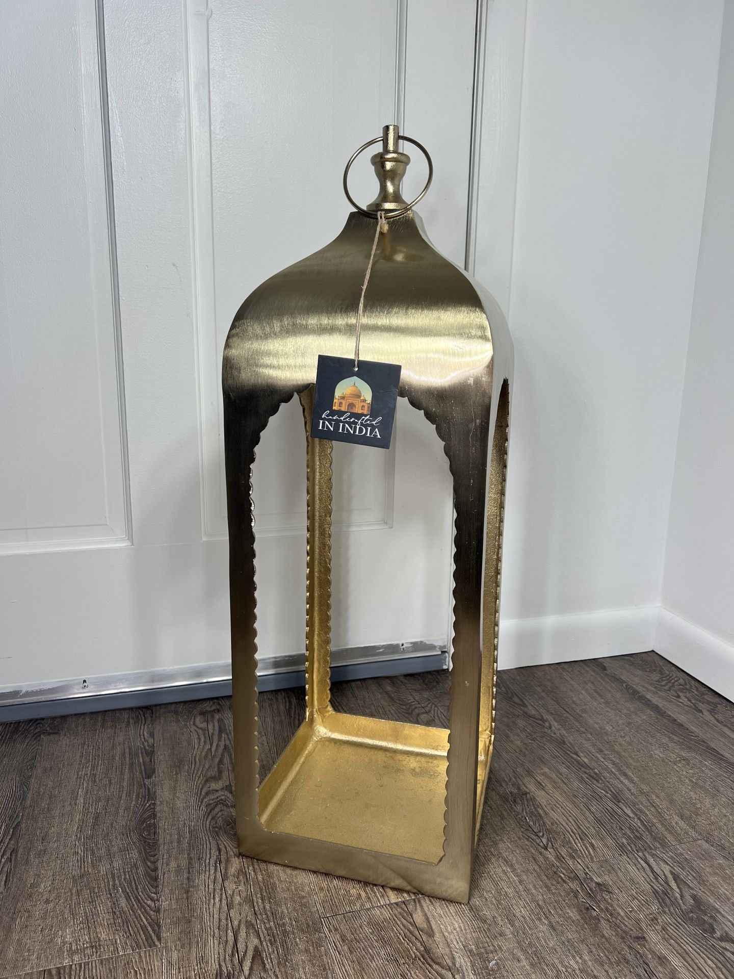 New Gold Metal Lantern H-30” W-10’ L-10”