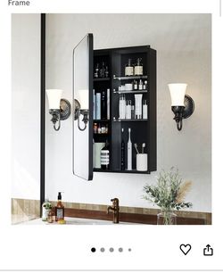 Brand New Black Recessed medicine Cabinet