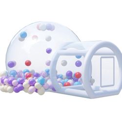 Inflatable Balloon House for sell - 10Ft Bubble House with 6Ft Tunnel, Clear PVC Dome with Blower 