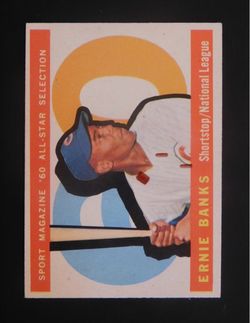 Ernie Banks 1960 Topps All-Star Baseball Card