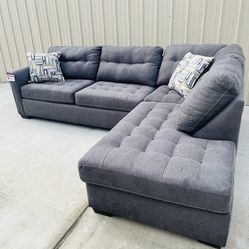 Brand New Dark Gray 2pc Sectional Sofa 