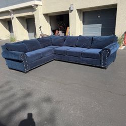 Modern Blue Sectional Couch