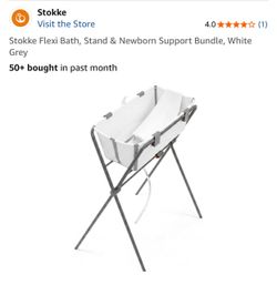Stokke Flexi Bath, Stand & Newborn Support Bundle, White Grey