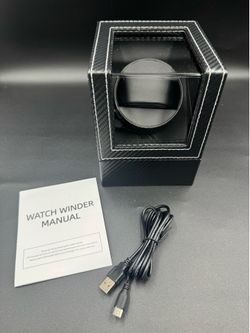Automatic Single Watch Winder Case with Quiet Motor Fits Lady and Man Watch NIB