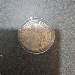 1878 GOLOID METRIC 100 CENT MORGAN COIN EXCELLENT CONDITION