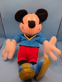 Mattell Mickey Mouse Light Up / Musical Plush, Vintage 1999 Disney- Working