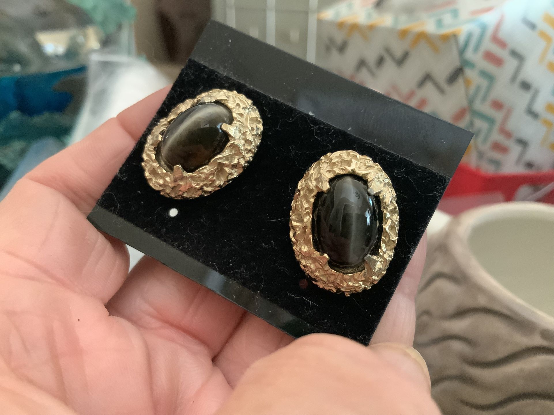 Black Tigers Eye Cuff links