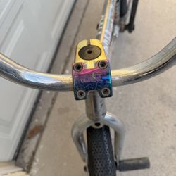 Bmx Oil Slick Stem And Sprocket 