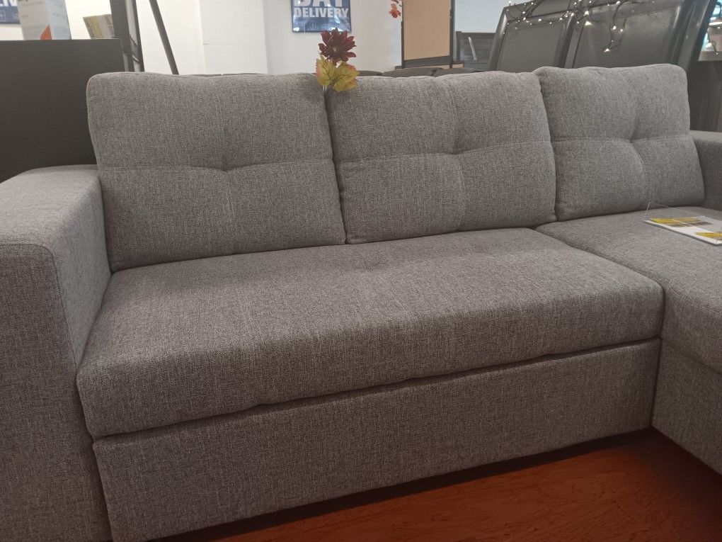 *Black Friday Now!!!*---Monaco Fabric Sleeper Sofa W/Adjustable Chaise---$10 Down Financing/Delivery Available🫡