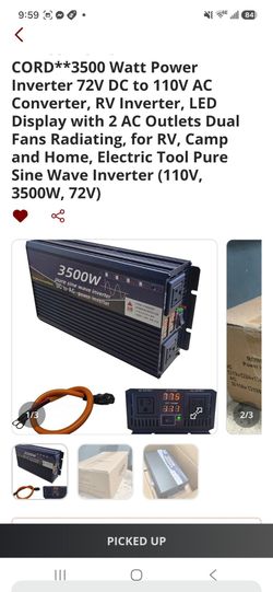 Pure sinewave.  72 v to 110brand new